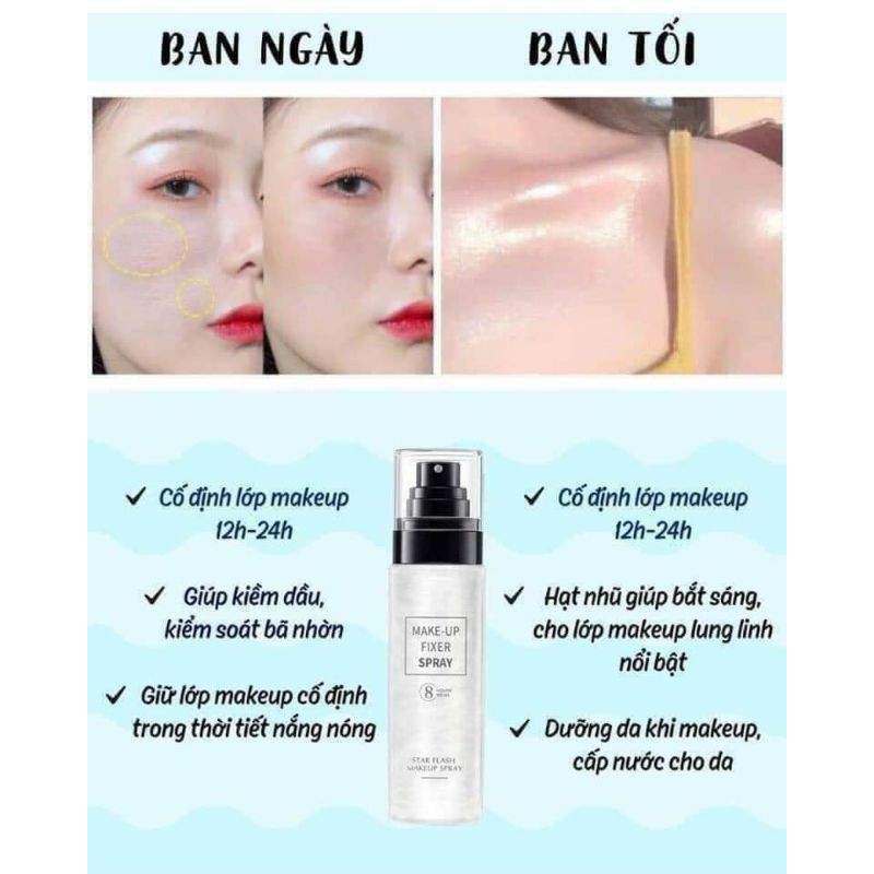 Xịt khóa lớp nền Makeup Fixer Spray nội địa Trung | BigBuy360 - bigbuy360.vn