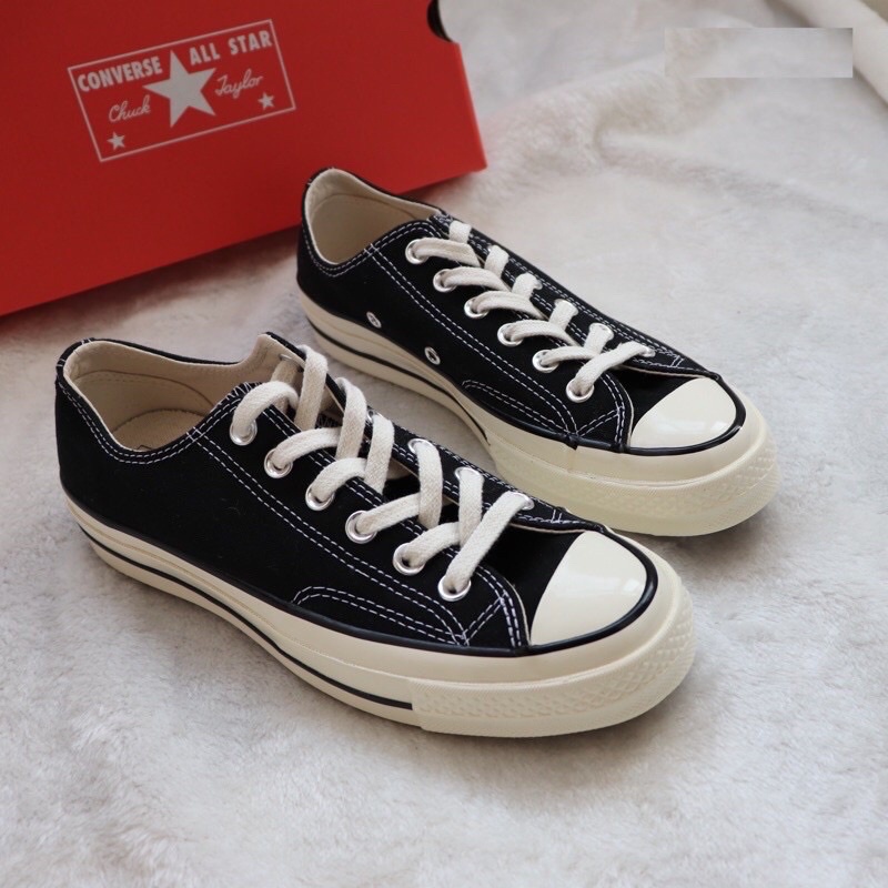 Giày Thể Thao Nam Nữ - Giày Converse CV 1970s Cổ Thấp Đen Thời Trang Học Sinh Đi Học Giá Rẻ