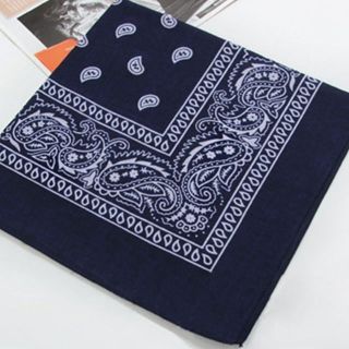 Khăn Bandana (Turban) Xanh tím họa tiết Floral