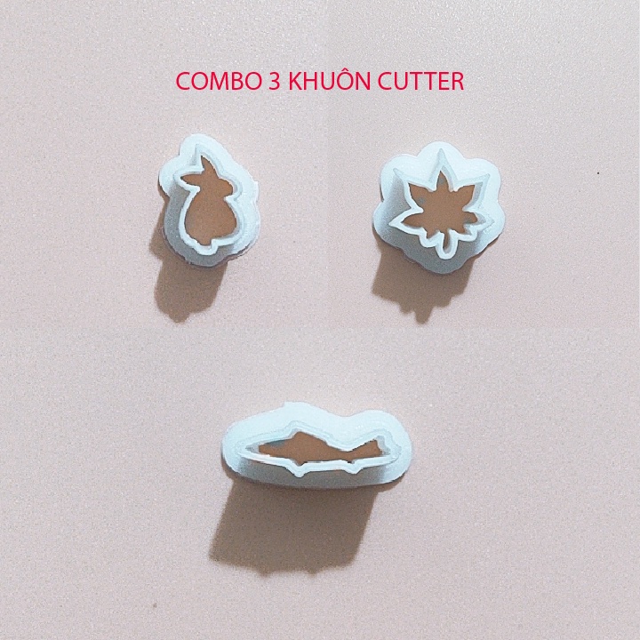 COMBO 3 KHUÔN Cutter con thỏ, lá phong, cá khoai, TIỆN LỢI