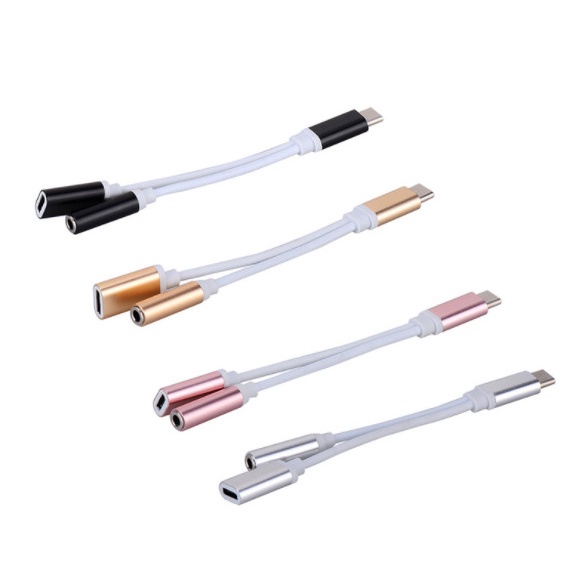 Jack cắm chuyển đổi tai nghe TypeC 2in1,Lightning,vừa sạc vừa nghe 2 trong 1