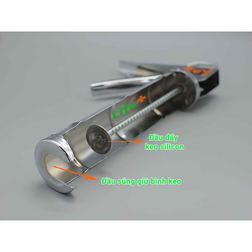 Súng máng bắn keo, bơm keo silicon inox DTJQ