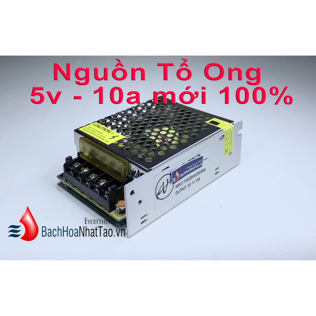 Nguồn tổ ong 5V 10A 50w mới 100%