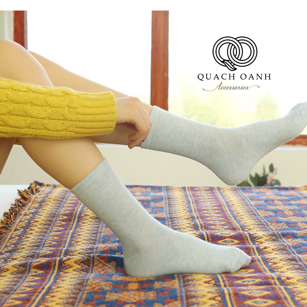 Tất vớ trơn cổ cao nhiều màu kiểu dáng trẻ trung - TT20