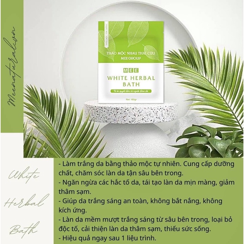 Thảo Mộc Tắm Trắng Nhau Thai Cừu - Thảo mộc dưỡng trắng body, trắng da, mềm mịn MEE NATURAL | BigBuy360 - bigbuy360.vn