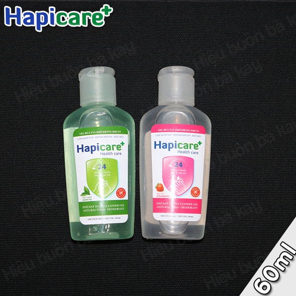 Gel rửa tay khô mini Hapicare+ (60ml) bỏ túi cho khả năng kháng khuẩn và khử mùi