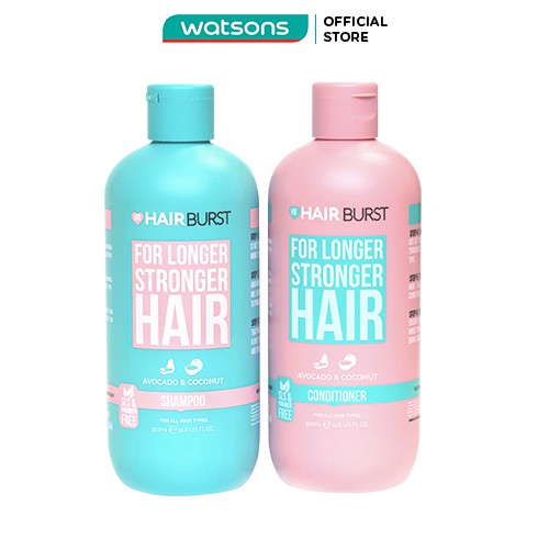 Set Hairburst Gội Xả For Longer Stronger Hair Kích Thích Mọc Tóc (Dầu Gội 350ml + Dầu Xả 350ml)