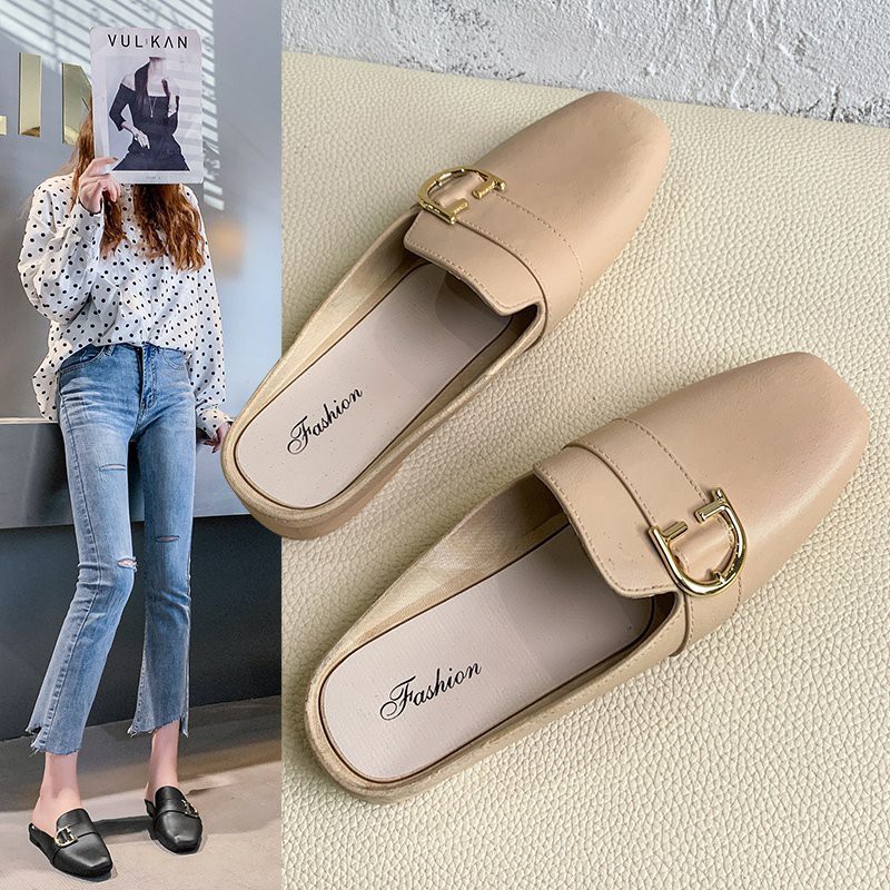 LXG Size 36-41 Summer web celebrity Tip toe flat slippers for women outdoor wear fairy fashion versatile transparent crystal  wet-water soft sandals