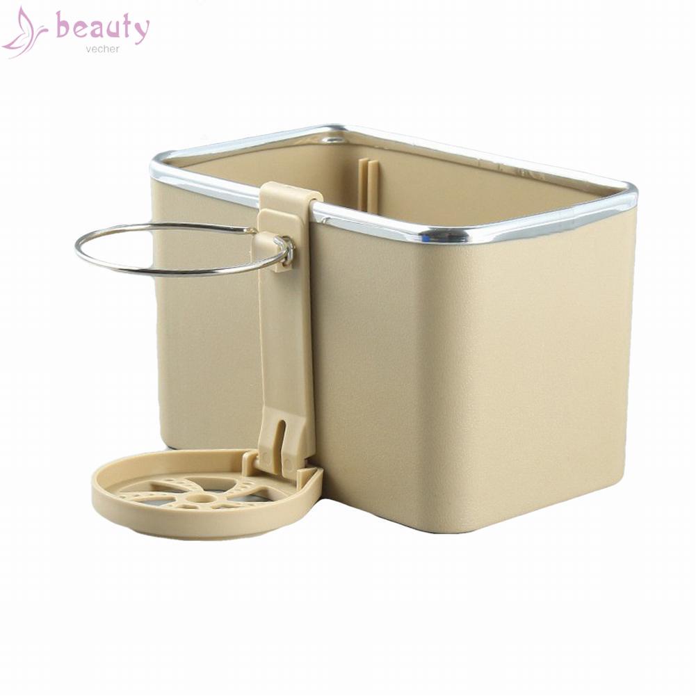 Khay Đựng Cốc Nước Gắn Tay Vịn Xe Hơi Có Thể Gấp Gọn Tiện Dụng