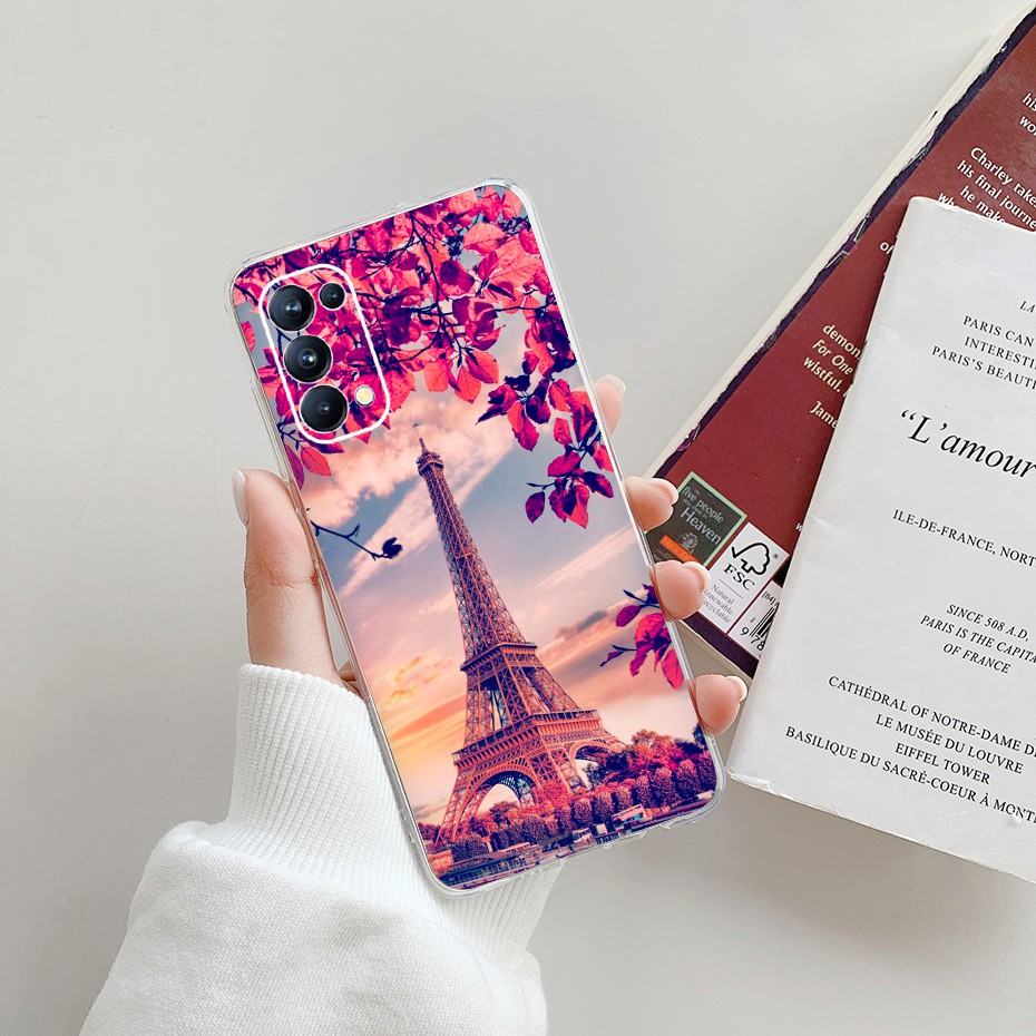 Ốp Điện Thoại Tpu Dẻo Họa Tiết Hoạt Hình Bông Hoa Xinh Xắn Cho Oppo Reno 5 Reno 5 Pro 5g