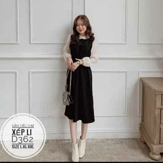 Bigsize  ĐẦM TIỂU THƯ XẾP LI D362