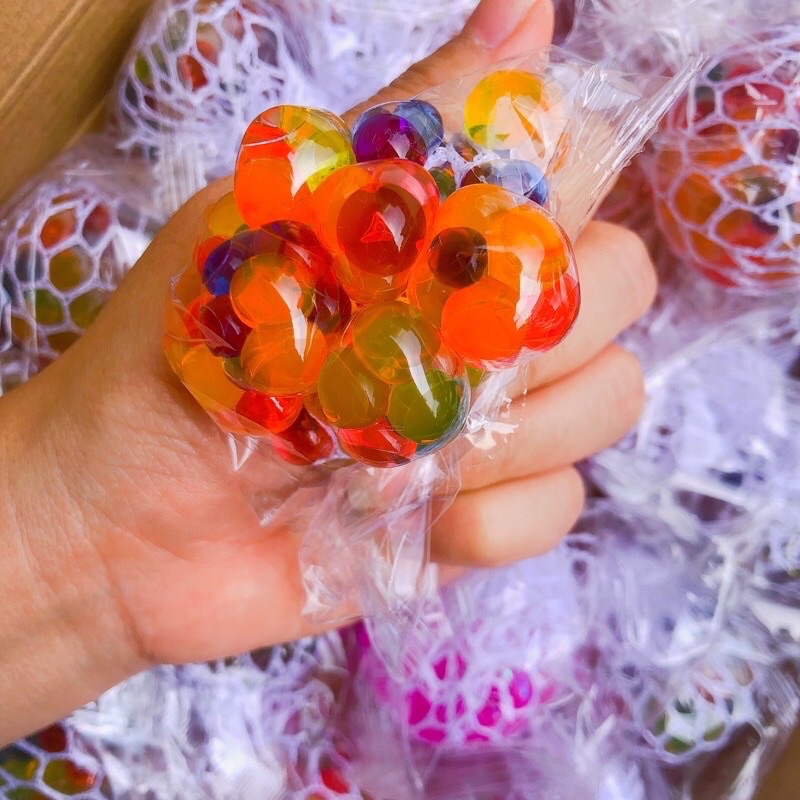 sỉ hộp 24 quả slime bóp lưới sắc màu