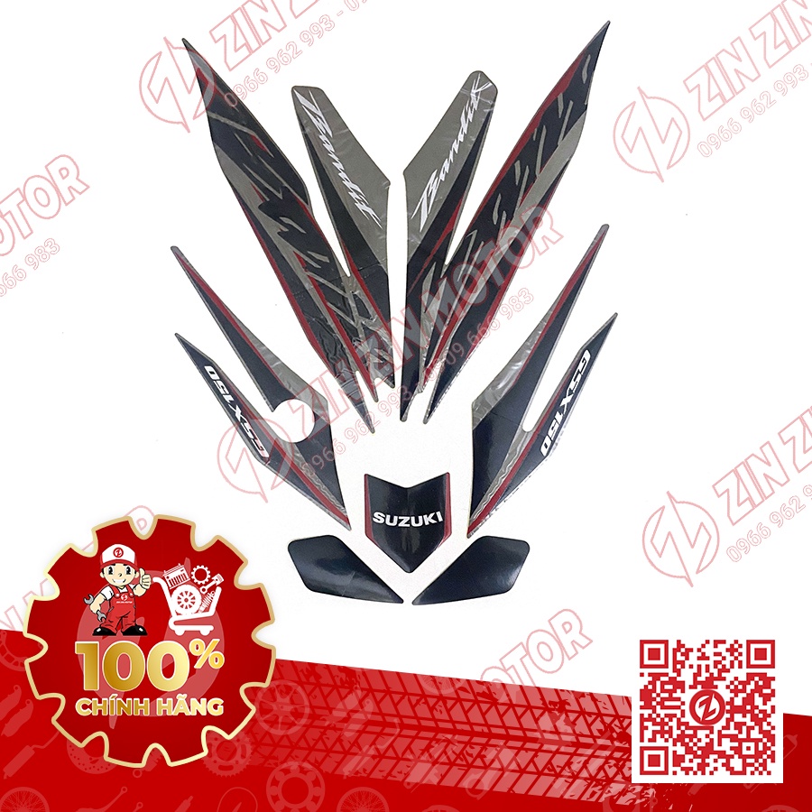 Tem Bandit 150 Đen Đồng 68018-23K60-YMC Chính Hãng Suzuki