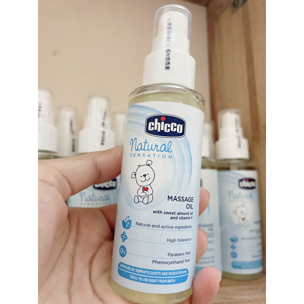 Dầu Mát-xa Chicco Chiết xuất Nha Đam Dòng Teddy cho bé 0M+ Lọ 100ml