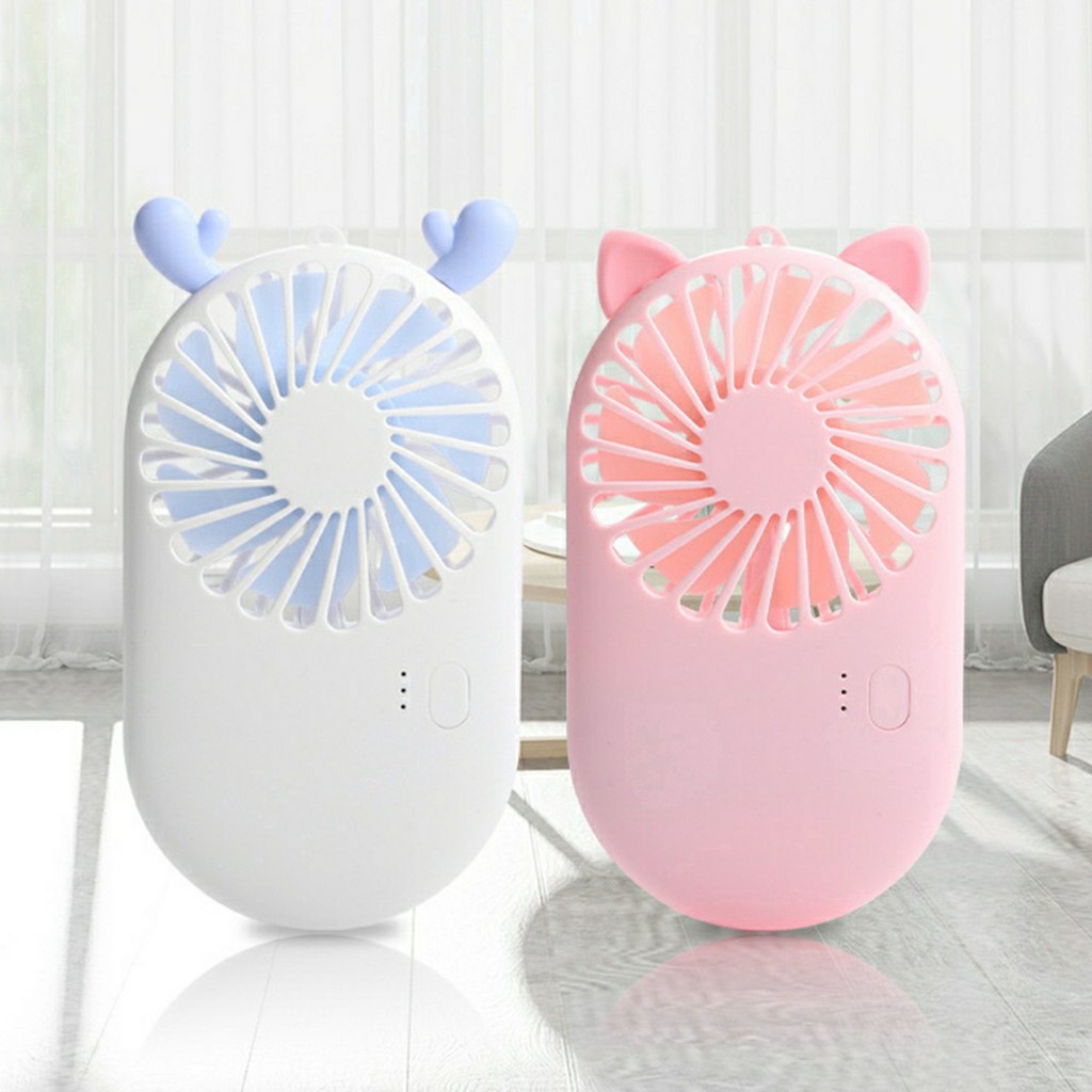 Quạt Tích Điện Mini Cầm Tay 3 Chế Độ Gió