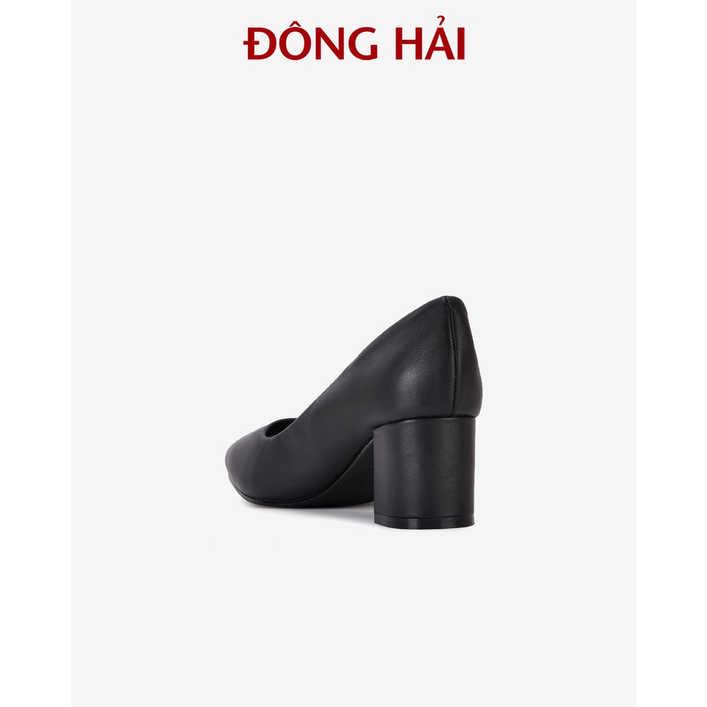 Giày cao gót Đông Hải chất liệu da bò cao cấp gót vuông 5cm thanh lịch - G5708