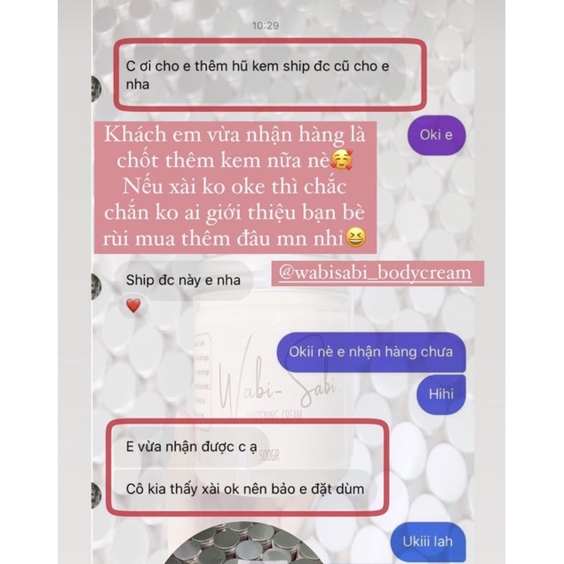 Kem body trắng da WABI-SABI 250GR💥 TẶNG KÍCH TRẮNG 💥 kem dưỡng ẩm, dưỡng trắng da body sau 7 ngày