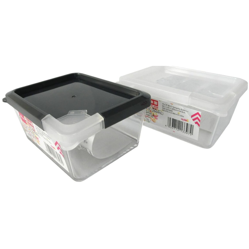Daiso Hộp Nhựa Đựng Thực Phẩm 260Ml 11.1X8.6X4.9Cm Plastic Container -260Ml - 8.79Fl Oz-