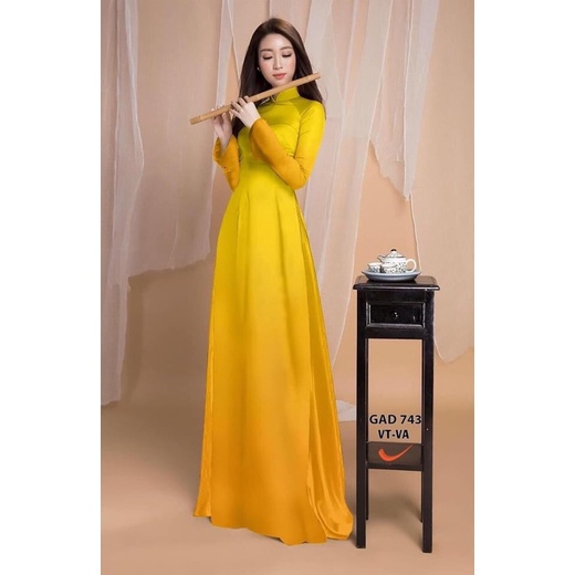 Vải áo dài in Ombre