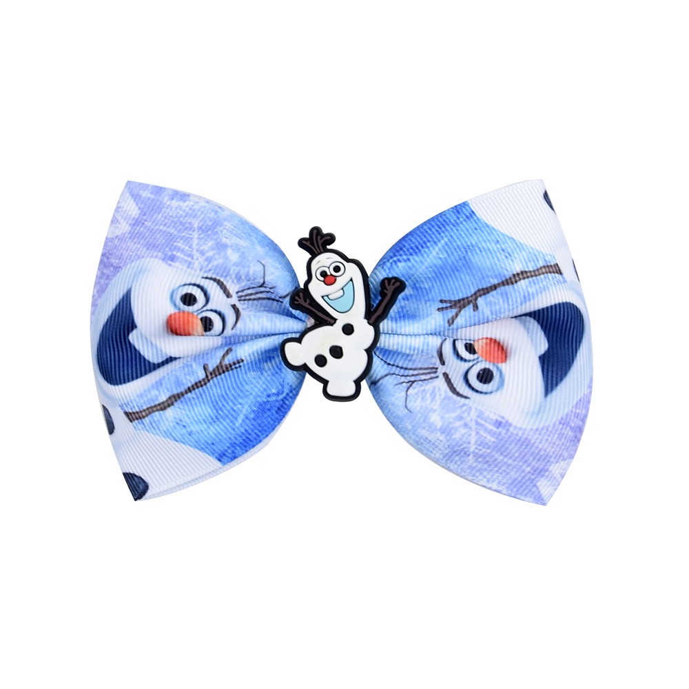 Kẹp tóc KIDSBOWS in hình công chúa băng giá cho bé gái 4.7 inch
