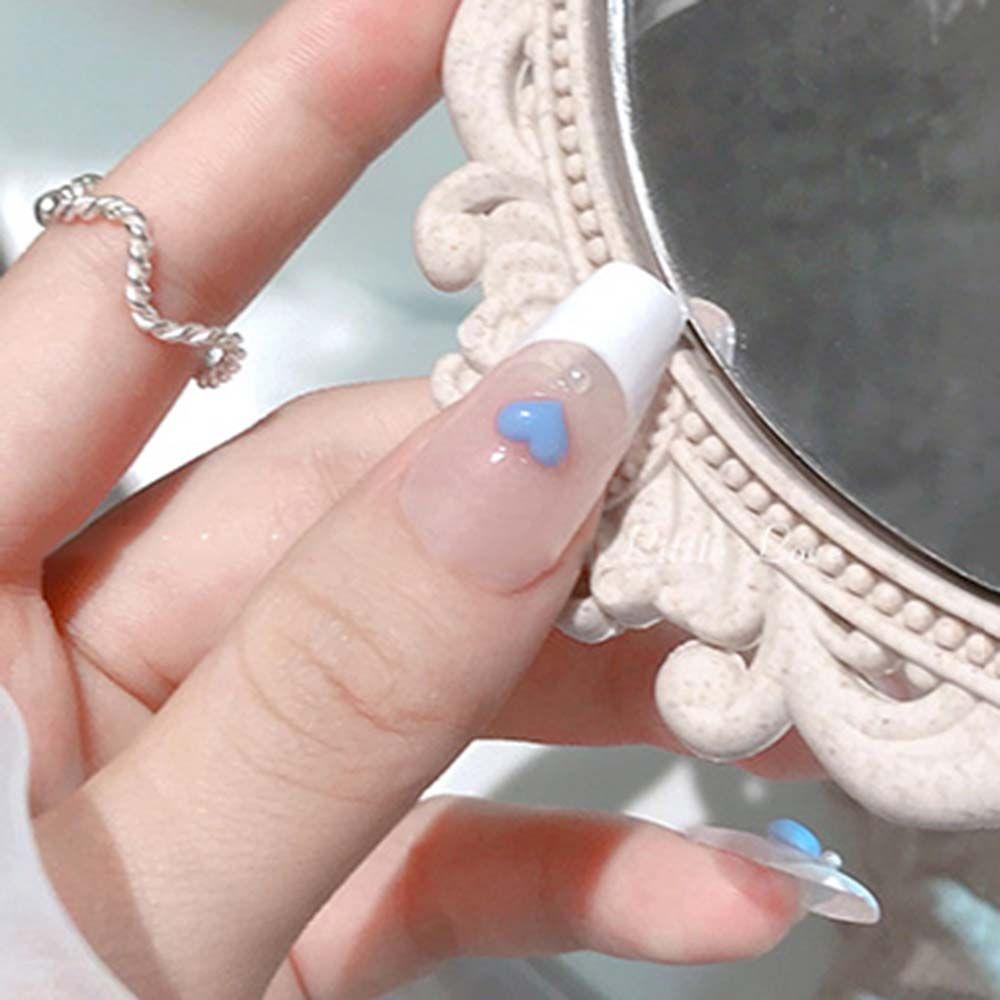 Phụ Kiện Trang Trí Móng Tay Hình Trái Tim Dễ Thương DIY