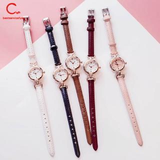 Đồng Hồ Quartz Nữ Dây Da Bản Nhỏ
