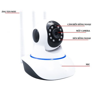 Camera giám sát trong nhà hapsee 3 râu wifi - hỗ trợ đàm thoại 2 chiều