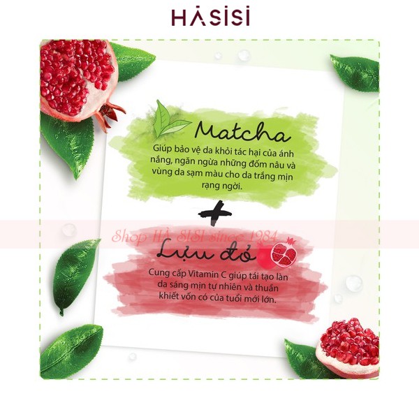 SỮA DƯỠNG THỂ HAZELINE Matcha - Lựu Đỏ (Xanh Lá)