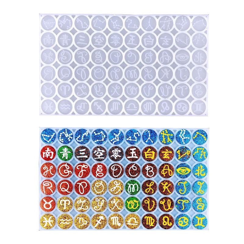 Khuôn Silicone Làm Khuy Măng Sét Hình Cung Hoàng Đạo