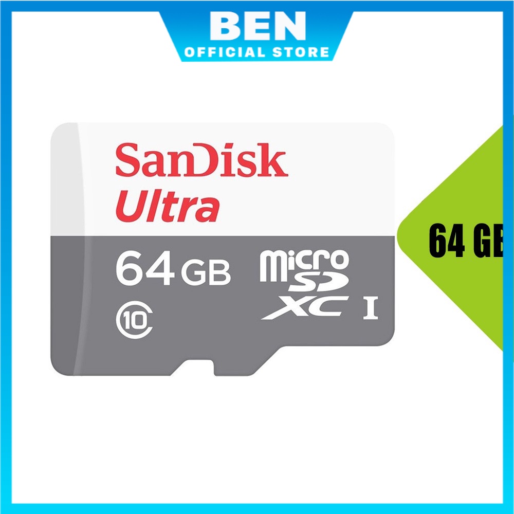 Thẻ Nhớ MicroSDXC SanDisk Ultra 64GB 100MB/s 667x SDSQUNR-064G-GN3MN