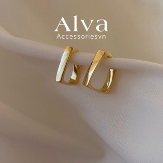 Bông Tai Nữ Basic Chữ U Chuôi Bạc 925 Alva Accessories KT5 Aurora Phụ Kiện Trang Sức Đẹp