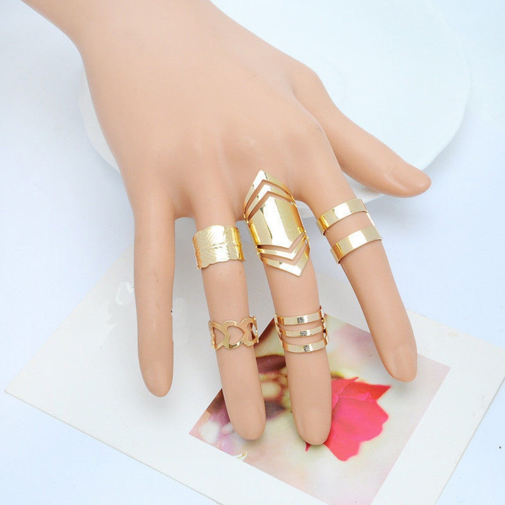 Bộ 5 nhẫn đốt ngón tay phong cách Hàn Quốc thời trang cho nữ