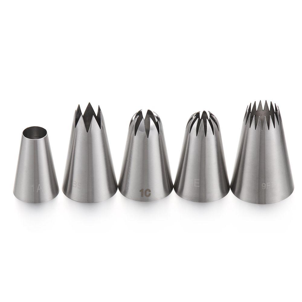 Set 5 Đuôi Bắt Bông Kem Bằng Thép Không Gỉ DIY