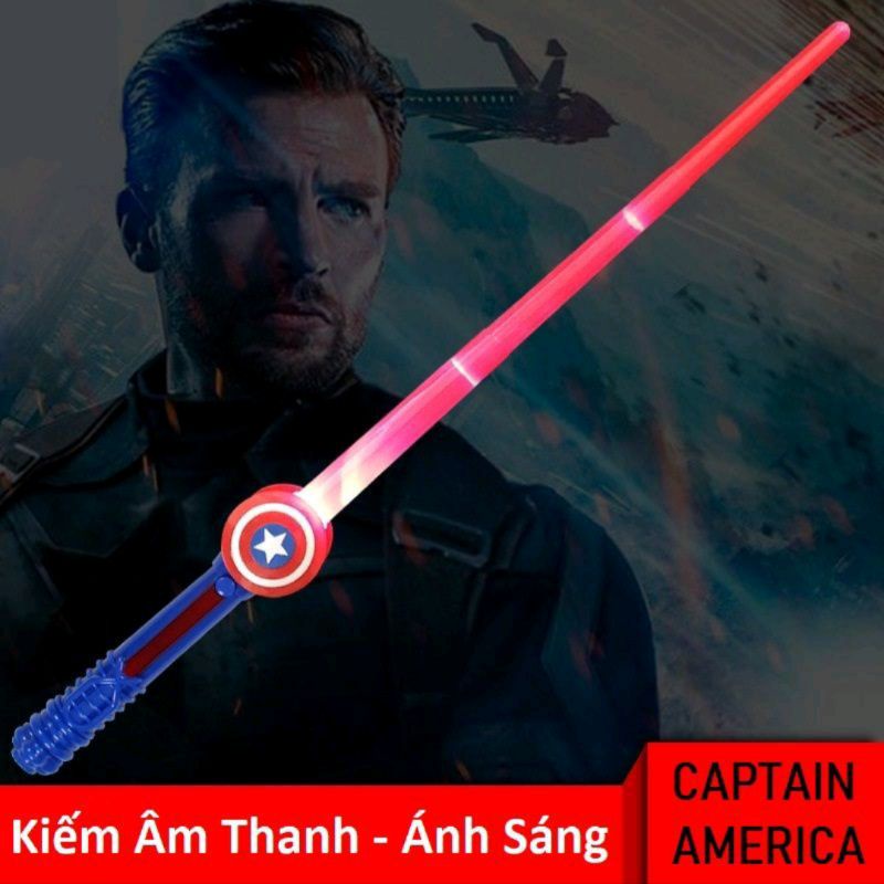 Mặt Nạ Hoá Trang Đội Trưởng Mỹ Marvel, Mặt Nạ Captain America Có Đèn Và Bắn Được