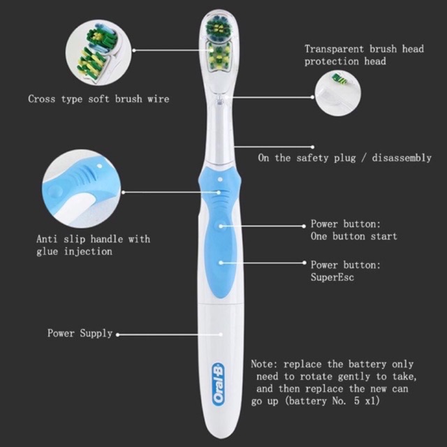 Bàn chải pin Oral B 3D White người lớn