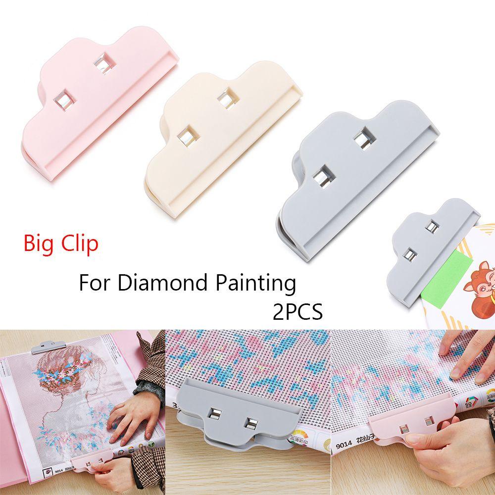 Set 2 Kẹp Vải Thêu Tranh Chữ Thập Có Thể Tái Sử Dụng