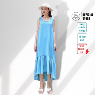 Váy maxi và bầu bí đuôi cá The Maple Xanh biển