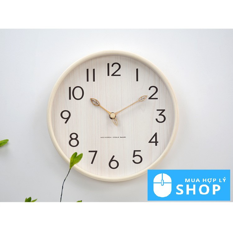 ĐỒNG HỒ TREO TƯỜNG KHUNG GỖ NGUYÊN CHẤT MJK CỰC KỲ YÊN TĨNH PHONG CÁCH BẮC ÂU - Hàng Nhập Khẩu