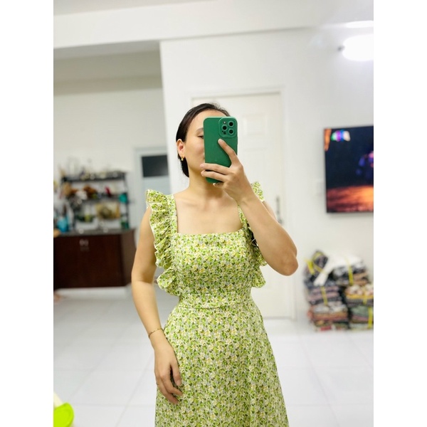 ĐẦM MAXI HOA TAY CÁNH TIÊN