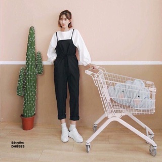 Sét yếm kaki chun eo (KA)