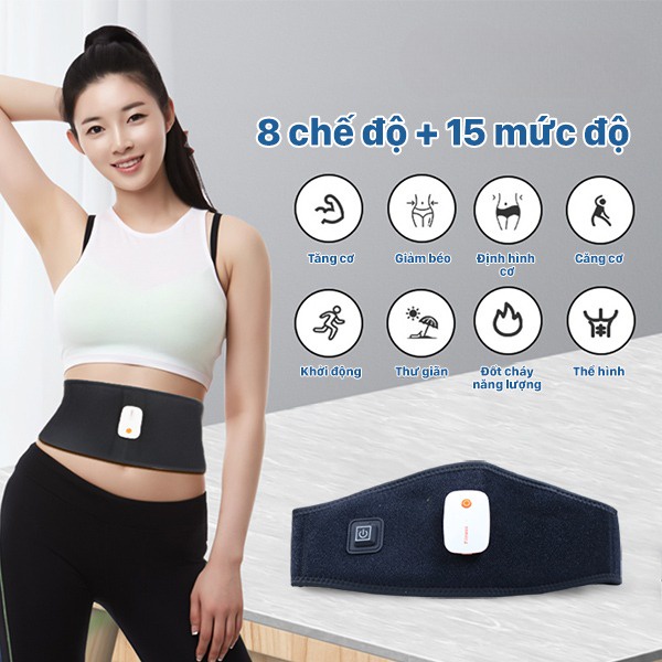 Đai massage giảm mỡ bụng Fitness 1102,máy massage giảm mỡ kết nối app,cho vong eo thon gọn và vóc dáng cân đối