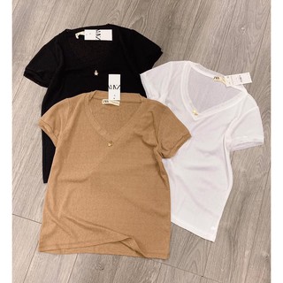 Áo thun coton giấy đính sao