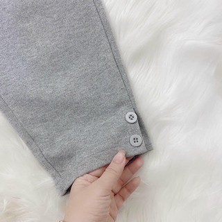 Quần Baggy Dạ Phối Cúc Chân