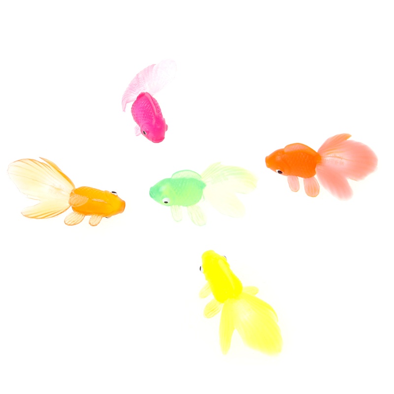 Set 20 chú cá vàng bằng cao su nhiều màu dùng để làm đồ chơi trong bồn tắm cho bé
