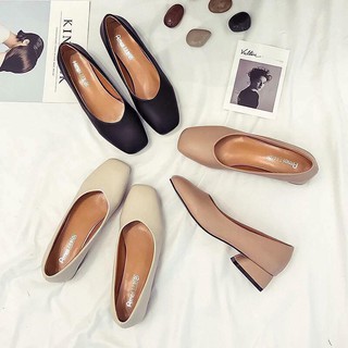 Giầy mũi vuông đế 2cm