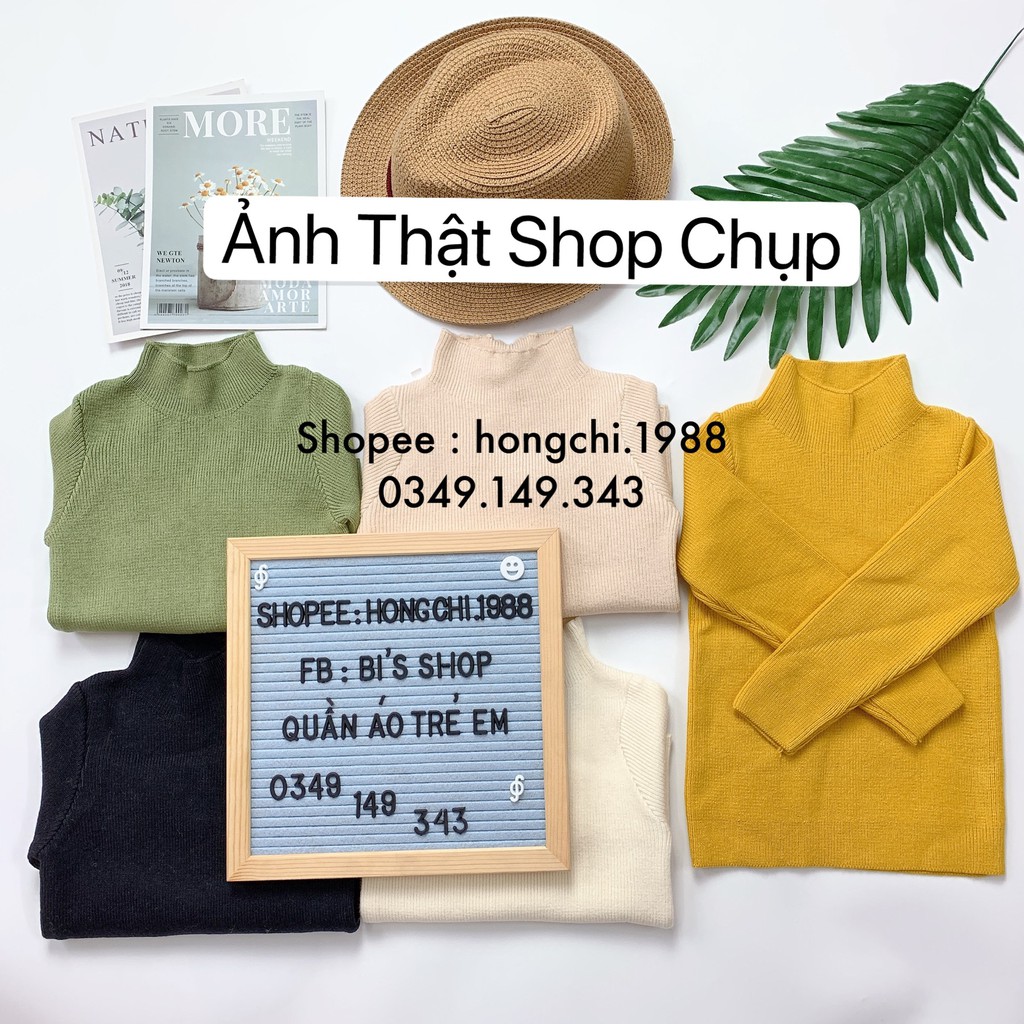 Áo len cho bé trai/ gái cổ lọ 3 phân - Hàng thu đông Ambb Kids đẹp (kèm clip + ảnh thật)