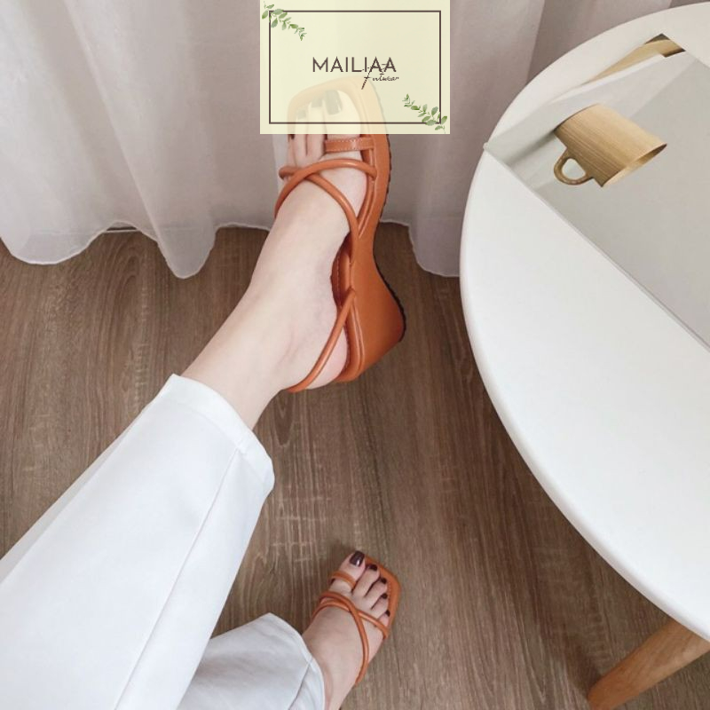 Dép nữ đế xuồng 7 phân MAILIAA quai tròn xỏ ngón dễ đi