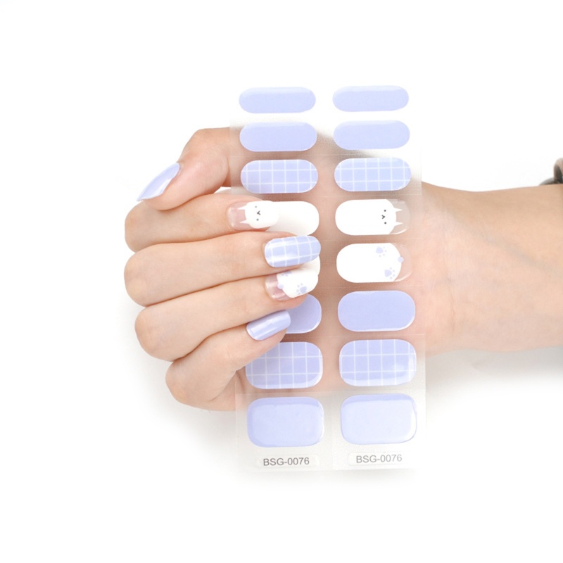 Set 16 Dải Gel Dán Toàn Diện Chống Tia UV / Ánh Sáng LED