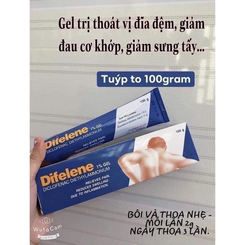 🦴 Gel Thoa Thoát Vị Đĩa Đệm Difelene 1% Thái Lan 🇹🇭