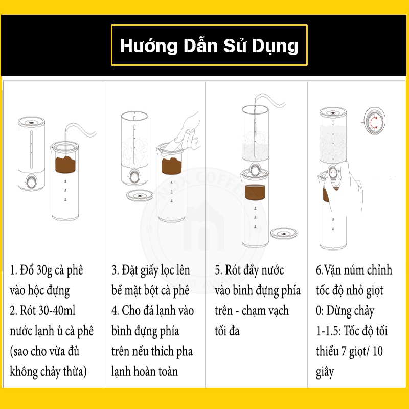 Bộ Pha Cà Phê Lạnh Cold Drip Timemore | Ice Dripper Matt